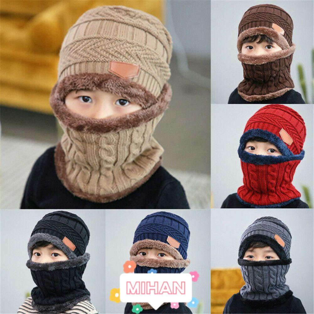 Mũ beanie Kèm Khăn Choàng Mềm Giữ Ấm MIHAN1 Cho Bé