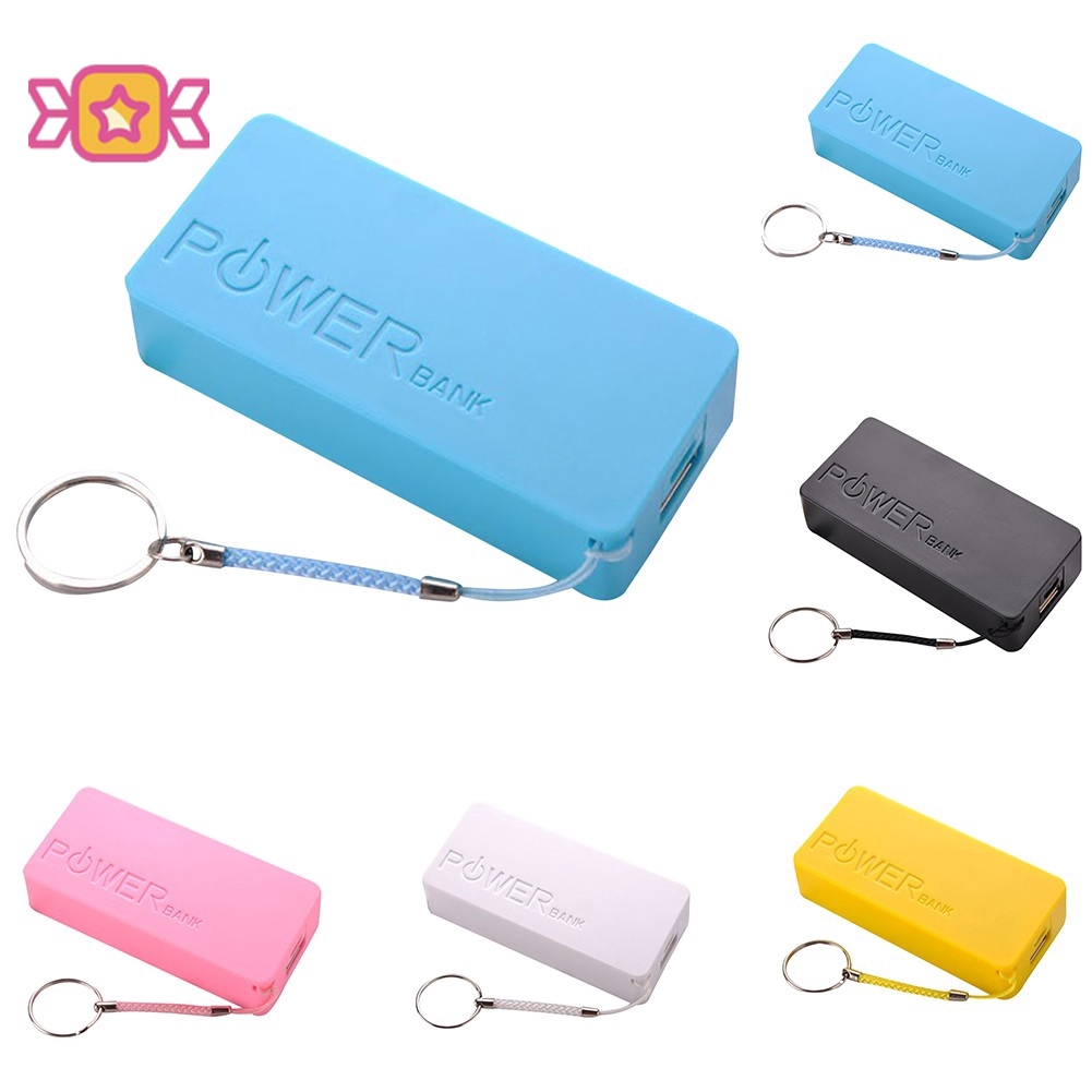 Hộp đựng sạc dự phòng 2 pin 18650 5200mAh USB thủ công cho iPhone Samsung