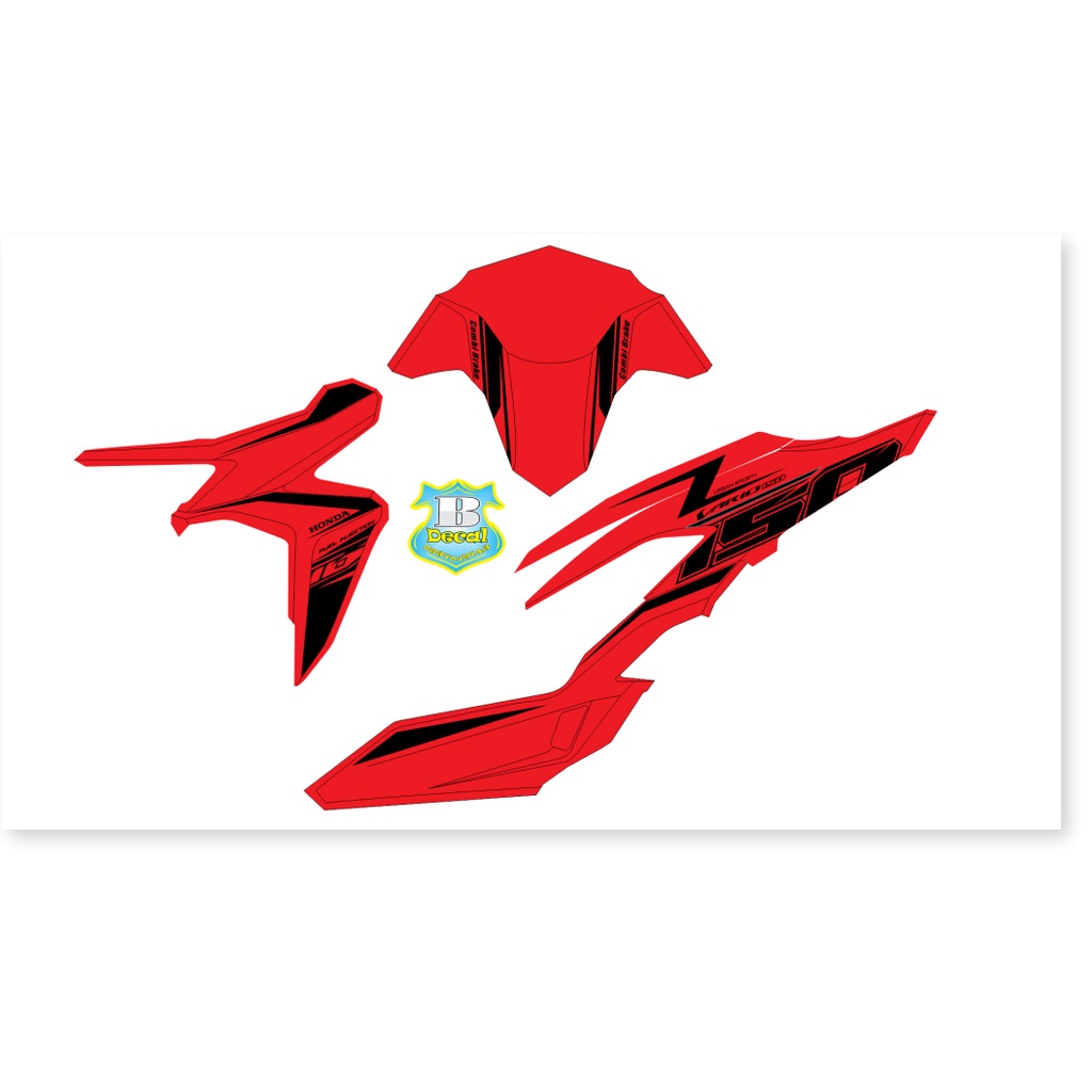 ( Quí khách vui lòng mang ra tiệm cho thợ dán ) Tem vario 150 in decal trong ( ko đen )