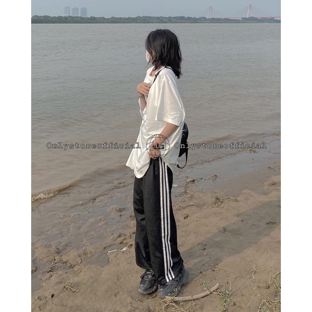 Sét áo THIS IS mix quần ống rộng 3 sọc TH6