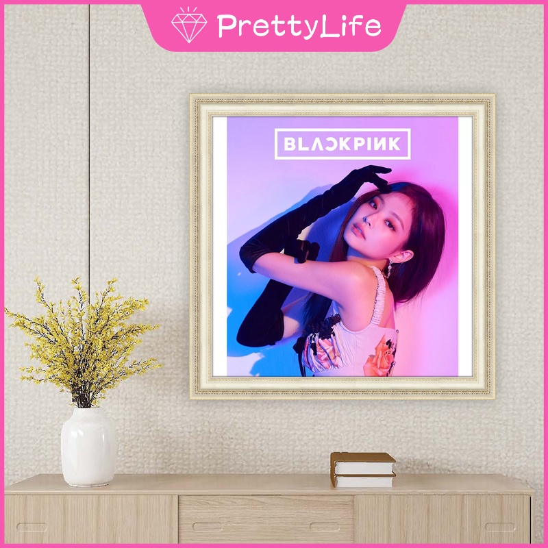 Bộ tranh đính đá 5D họa tiết nhóm nhạc BLACKPINK độc đáo kích thước 30x30cm/40x40cm/50x50cm