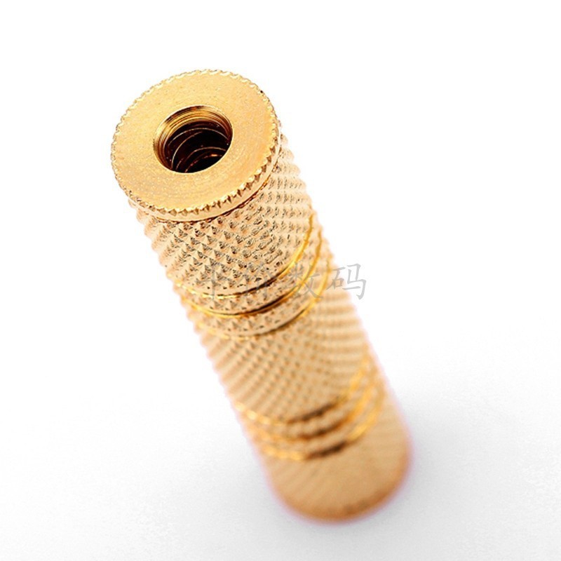 Đầu nối dây loa chuẩn 3.5 hai đầu âm mạ vàng
