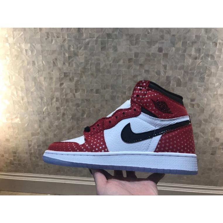 Giày Nike Air Jordan 1 Nữ Màu Trắng Đỏ . *