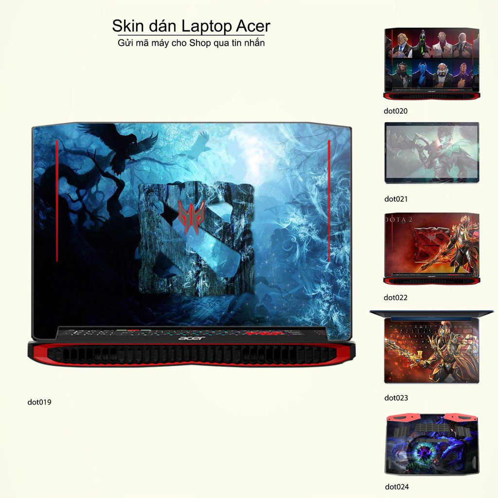 Skin dán Laptop Acer in hình Dota 2 nhiều mẫu 4 (inbox mã máy cho Shop)