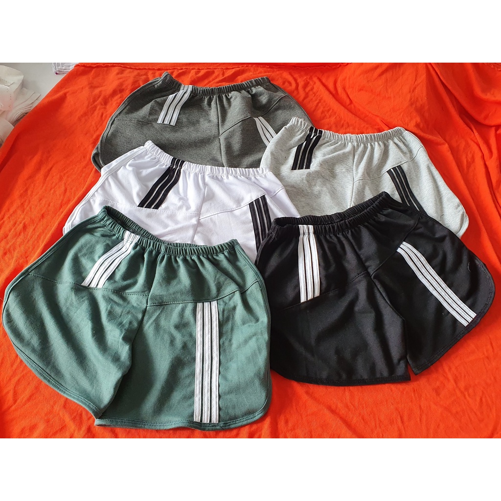 Quần shorts đùi nữ 3 sọc thể thao mặc nhà mềm mát thời trang