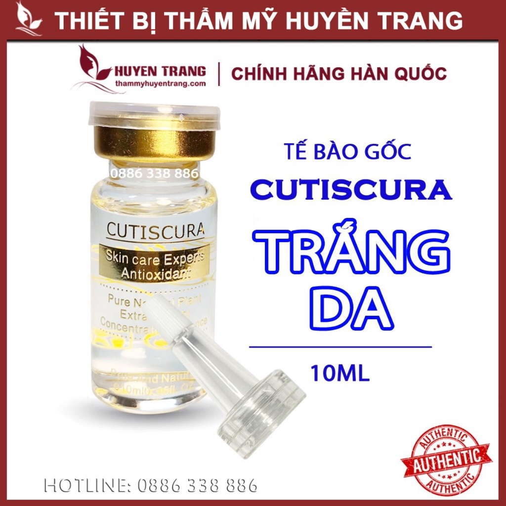 Tế Bào Gốc Hàn Quốc CUTISCURA Trắng Da (10ml/lọ) - Thẩm Mỹ Huyền Trang NANOCEE