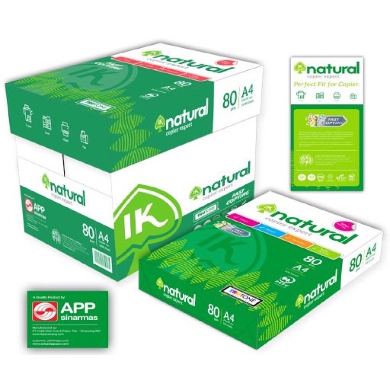 Giấy A4 IK Natural 80gsm: 1 ram 500 tờ