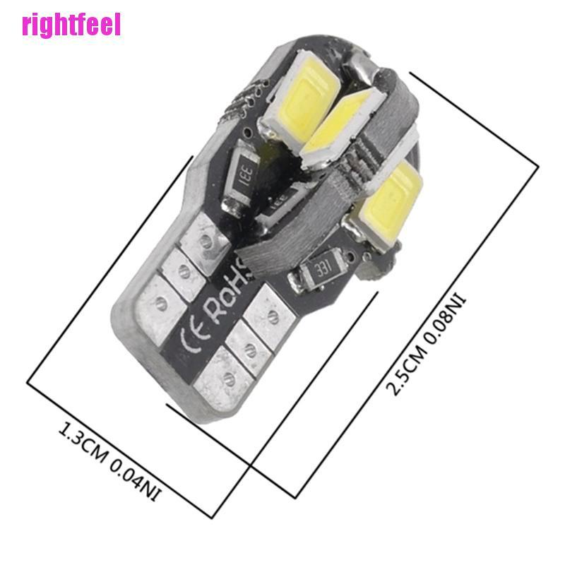 Bộ 10 Đèn Led Smd T10 194 168 W5W 5730 8 Led Smd Ánh Sáng Trắng