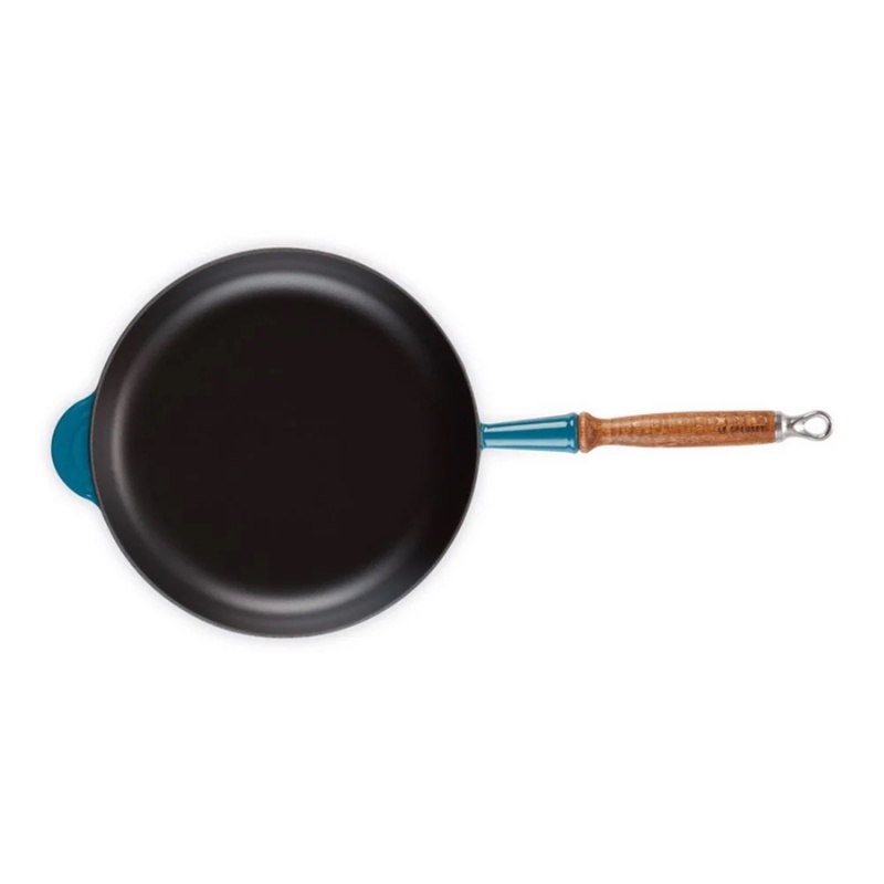 Chảo gang LeCreuset Bratpfanne 28cm Deep Teal nhập khẩu chính hãng