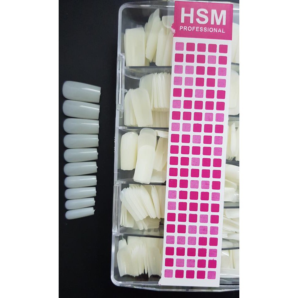 MÓNG ÚP HSM CHÍNH HÃNG - HỘP 500 MÓNG PHOM CHUẨN ĐẸP KHÔNG CẦN DŨA