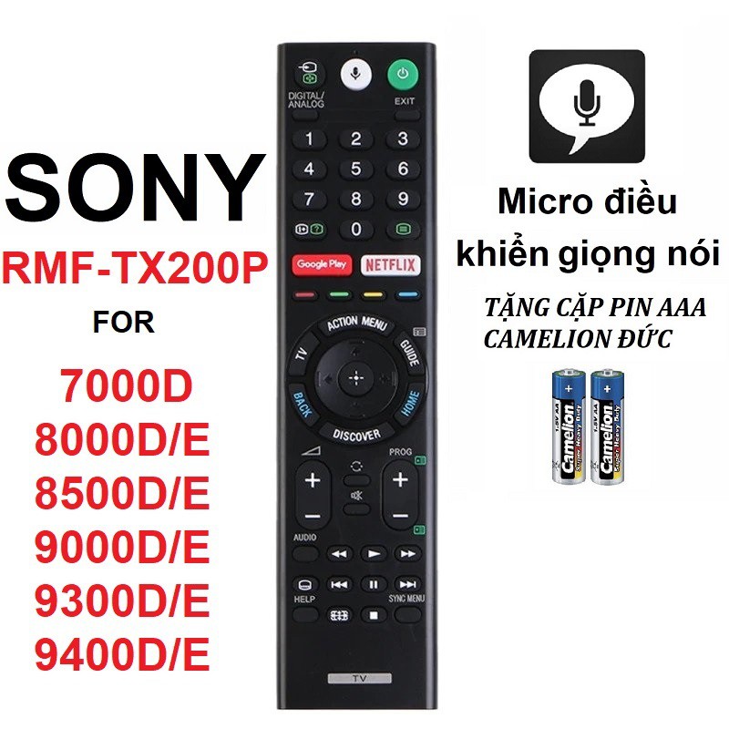 Remote điều khiển tivi SONY giọng nói mic đa năng (Giá rẻ - Micro điều khiển giọng nói). Bh 12 tháng.