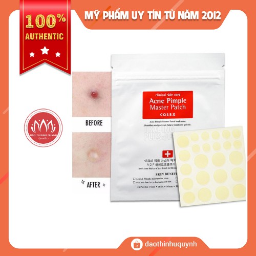 Miếng Dán Mụn Cosrx Acne Pimple Master Patch 24 Miếng Màu Đỏ | Hút Mụn Clear Fit Master Patch 18 Miếng Màu Đen