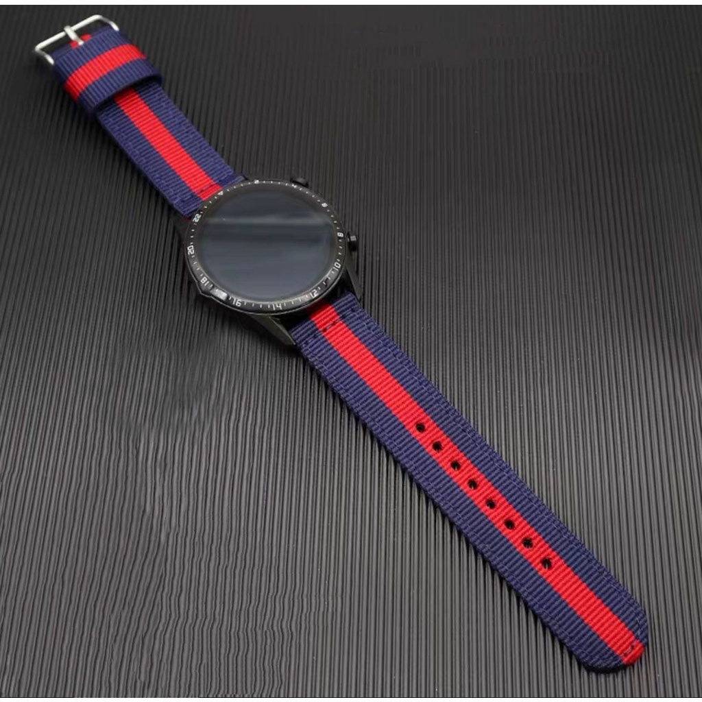 Dây Đeo Tay 20mm 22mm Thay Thế Bằng Vải Dù Nylon Cho Đồng Hồ Samsung Galaxy Watch 46mm Galaxy Watch Active 2