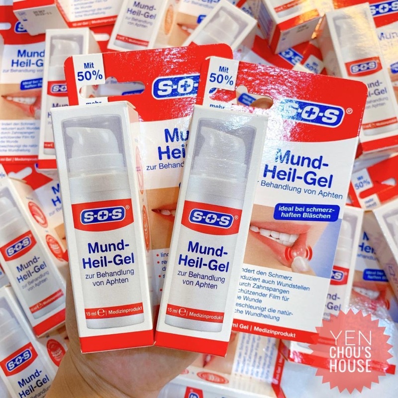 Gel bôi nhiệt miệng cấp tốc SOS Mund Heil nội địa Đức 15ml