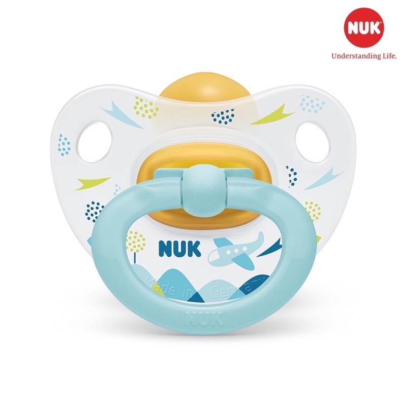 Bộ 2 ti giả NUK cao su Happykids 0-6m, 6-18m