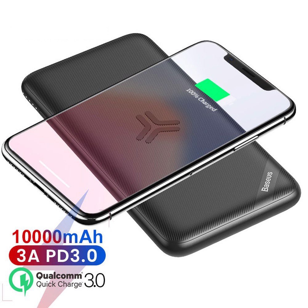 Pin dự phòng tích hợp sạc nhanh không dây Baseus - 10000mAh - (10W Wireless, 18W PD/ Quick Charge 3.0)