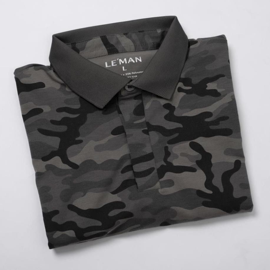 Áo thun nam polo họa tiết camo rằn ri Basis . ^ new2021 ` * '