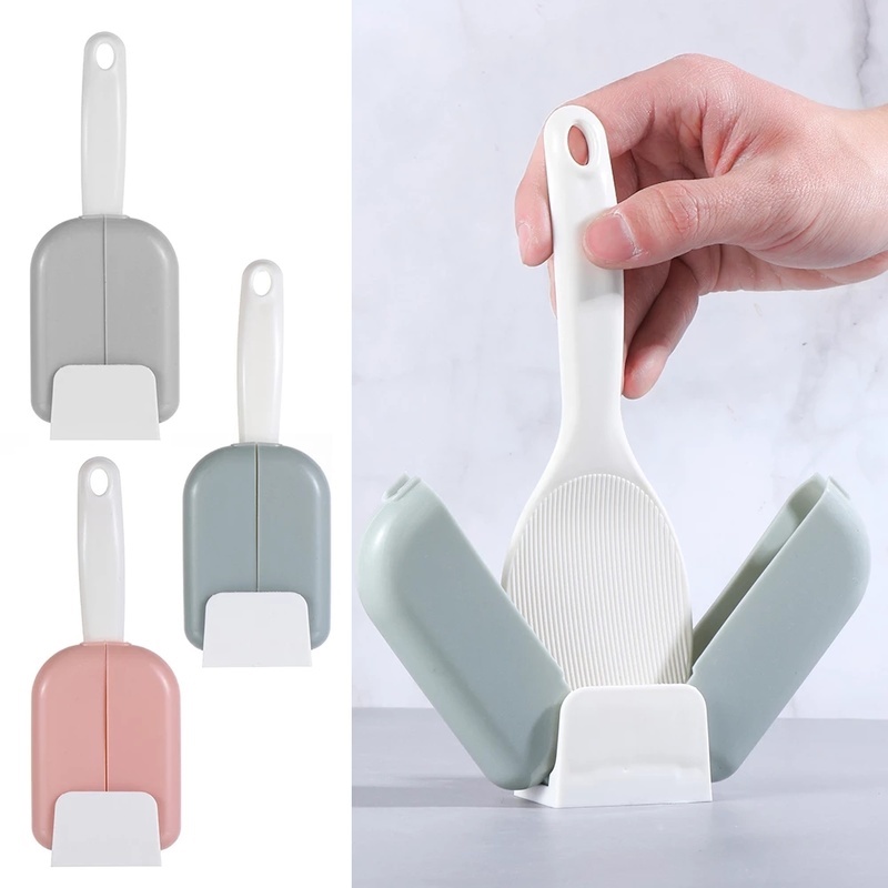1 Muỗng Xới Cơm Di Động Không Dính Có Vỏ Tự Động Mở Và Đóng