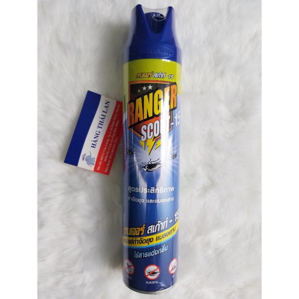Bình Xịt Côn Trùng Ranger Thái Lan 600ml- Xịt muỗi- xịt gián xịt kiến
