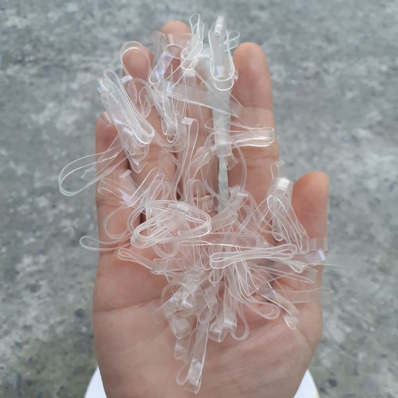 Túi zip 100g Thun cột tóc trong suốt Ảnh thật