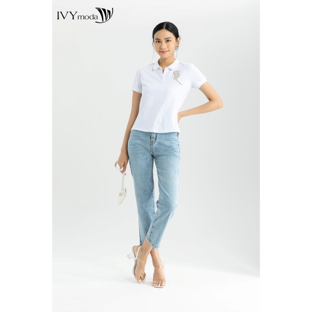 Quần jeans nữ bạc màu IVY moda MS 25B8026