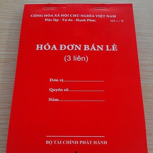 (A5 dày 100 tờ) Hóa đơn bán lẻ A5 giấy đẹp có rãnh xé 1lien/2lien/3lien