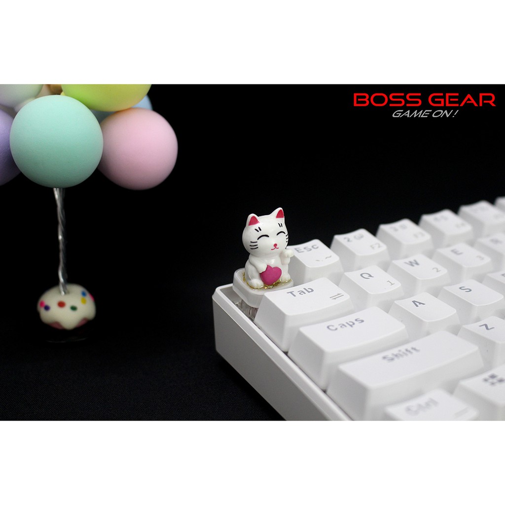 Keycap lẻ hình Mèo thần tài siêu dễ thương( Keycap Artisan )