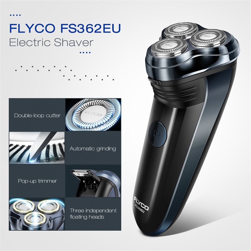 Máy cạo râu điện FLYCO FS362 lưỡi cắt thoải mái cho nam 220-240V
