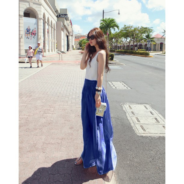 Quần dài chất Chiffon thiết kế dáng rộng che khuyết điểm | BigBuy360 - bigbuy360.vn