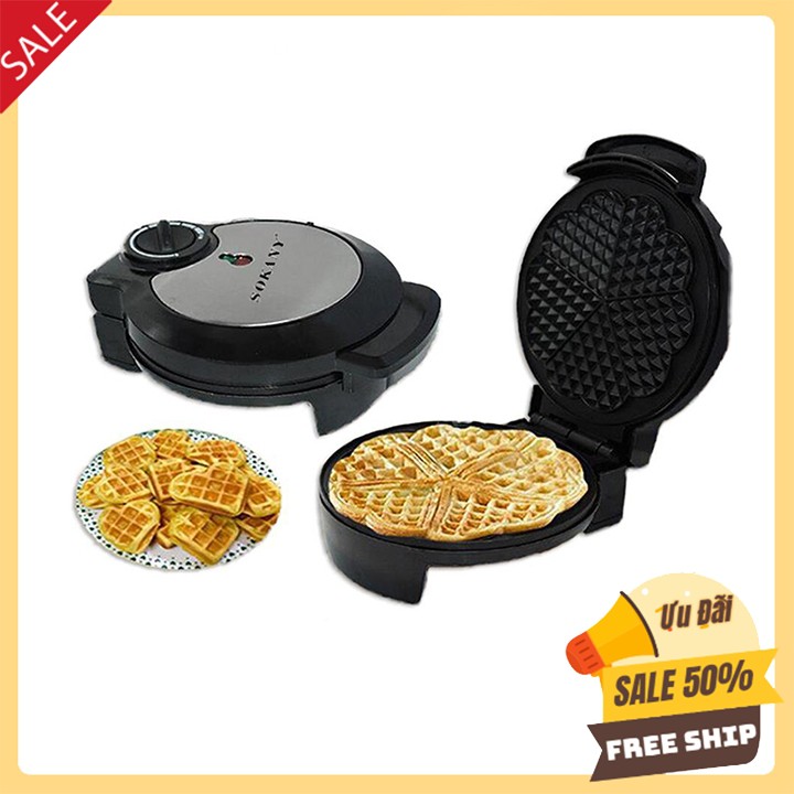 Máy Làm Bánh Kẹp Tàn Ong, Waffle, Bông Lan Sokany