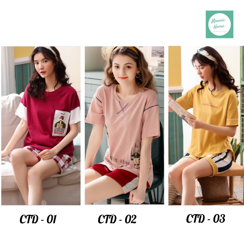 [Cotton 100%] Đồ Bộ Mặc Nhà Nữ Đẹp/ Bộ Măc Nhà Nữ Hè Mới Nhất 2021 (Ảnh + Video thật)