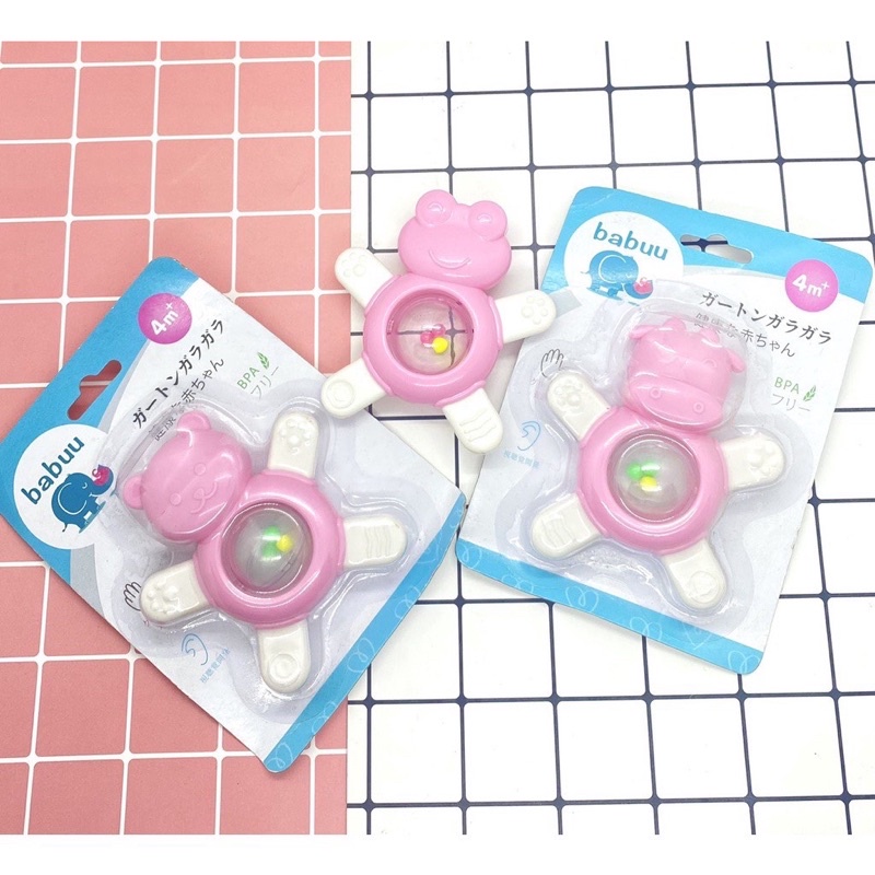 Bộ đồ chơi xúc xắc gặm nướu phát triển kỹ năng cơ bản cho bé thương hiệu Babuu baby Nhật bản