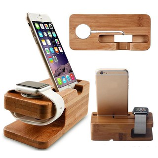 Giá đỡ điện thoại bằng gỗ cho iphone6 iwatch