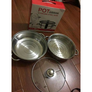 Nồi inox 28cm kèm vỉ hấp