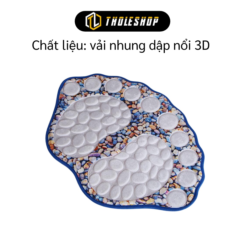 Miếng Lau Chân - Thảm Chân Massage Hình Bàn Chân 3D Đẹp Mắt, Thấm Nước Tốt 8264