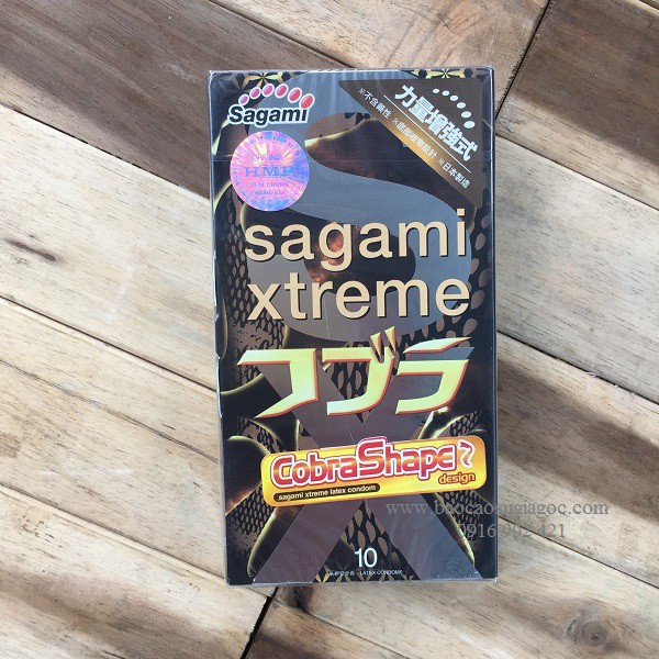 Bao cao su Sagami xtreme Cobra hình rắn hổ mang 10pcs