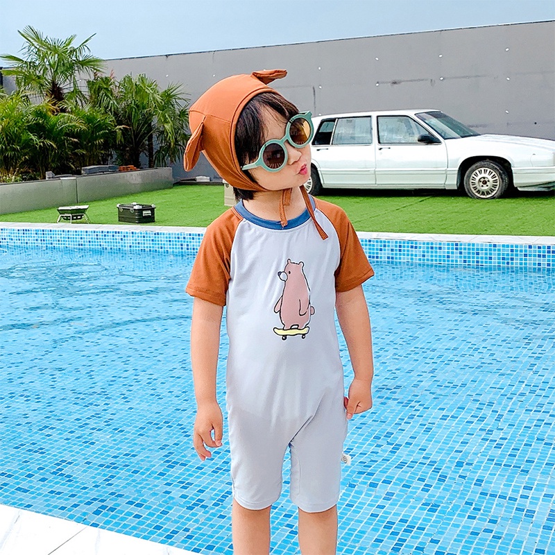 Bộ Đồ Bơi Hình Gấu Dễ Thương Cho Bé