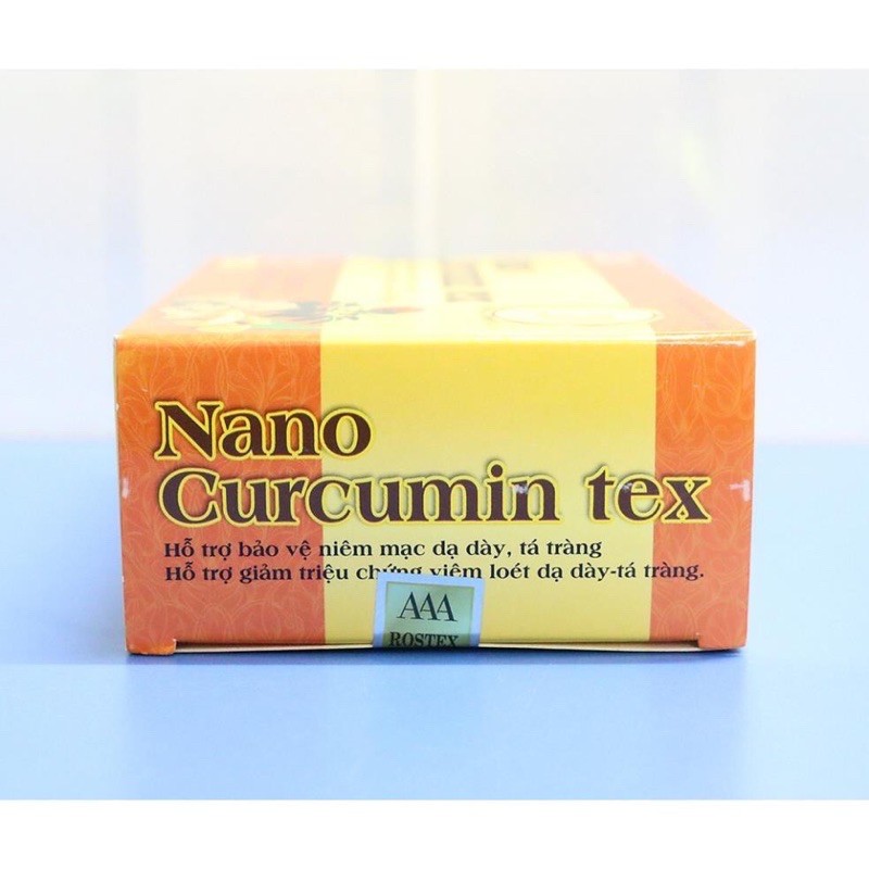 Viên tinh nghệ Nano Curcumin Gold Tex giảm viêm loét dạ dày, tá tràng - Hộp 30 viên