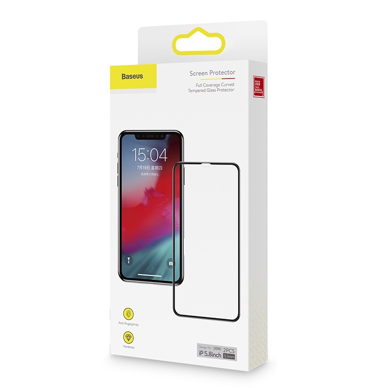 Bộ 2 Kính Cường Lực BASEUS Curved 0.3mm Full Màn Hình Dành Cho iPhone 12 Pro Max 11 Pro Max Xs Max Xr X Xs Njoyshop