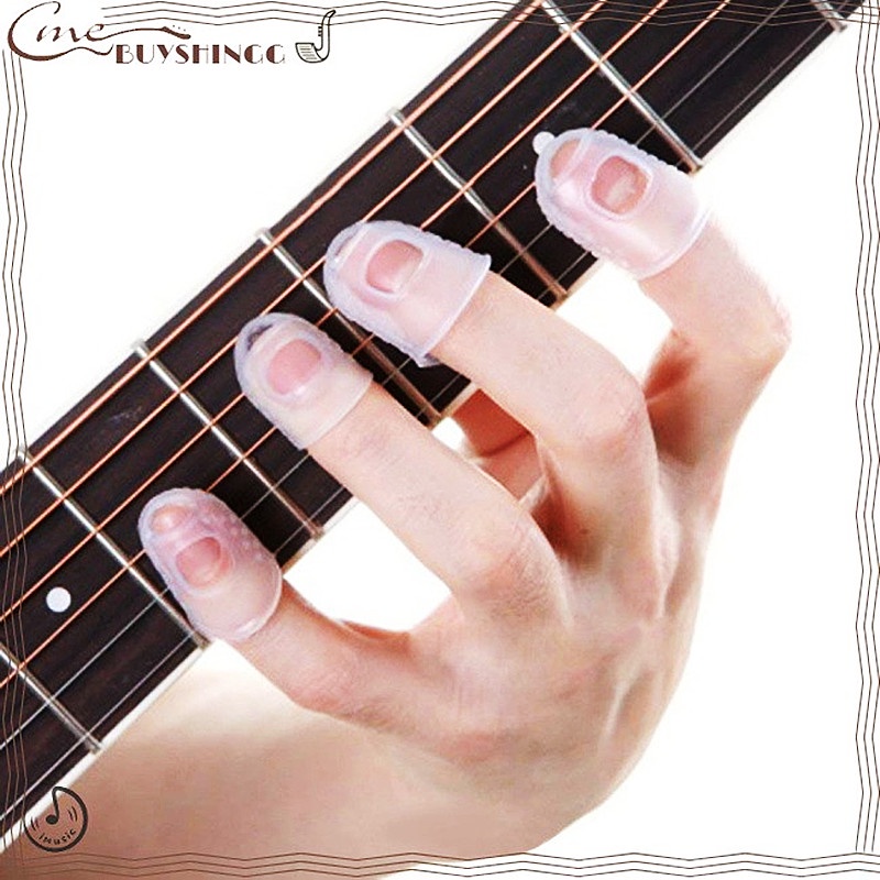 Set 5 găng ngón tay chống trượt hỗ trợ chơi đàn guitar tiện lợi
