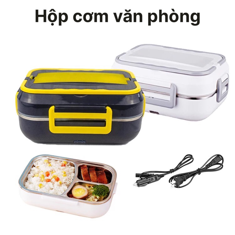 Hộp hâm nóng Cơm 4 ngăn Cao Cấp Ruột inox 304 cắm điện C21 bảo hành 1 năm