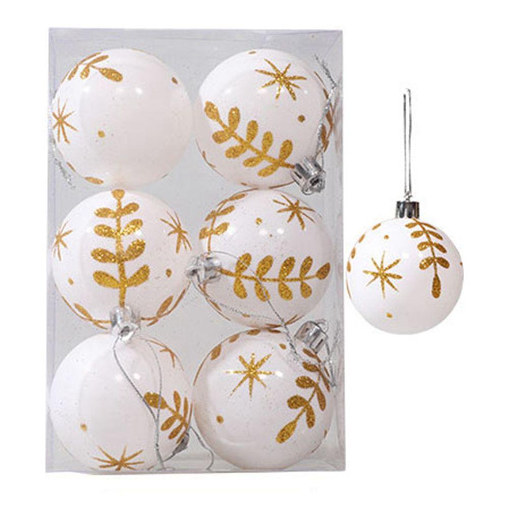Set 6 Trái Châu Trang Trí Giáng Sinh Nhiều Màu Sắc