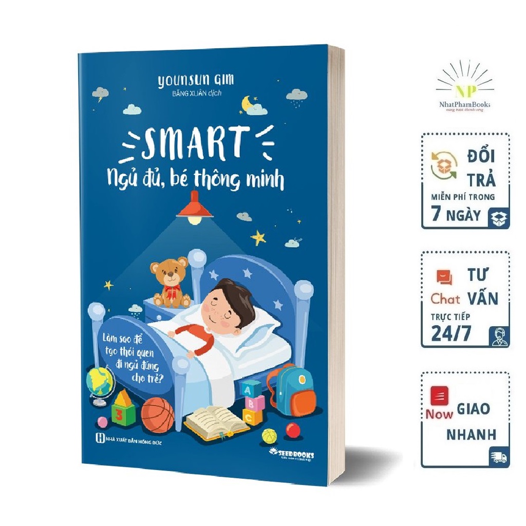 Sách - SMART: Ngủ đủ, bé thông minh - Làm sao để tạo thói quen đi ngủ đúng cho trẻ? Tặng Kèm Bookmark