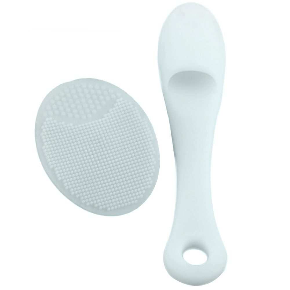 [Hàng mới về] 2 Bàn chải silicon mềm rửa mặt loại bỏ mụn đầu đen hiệu quả