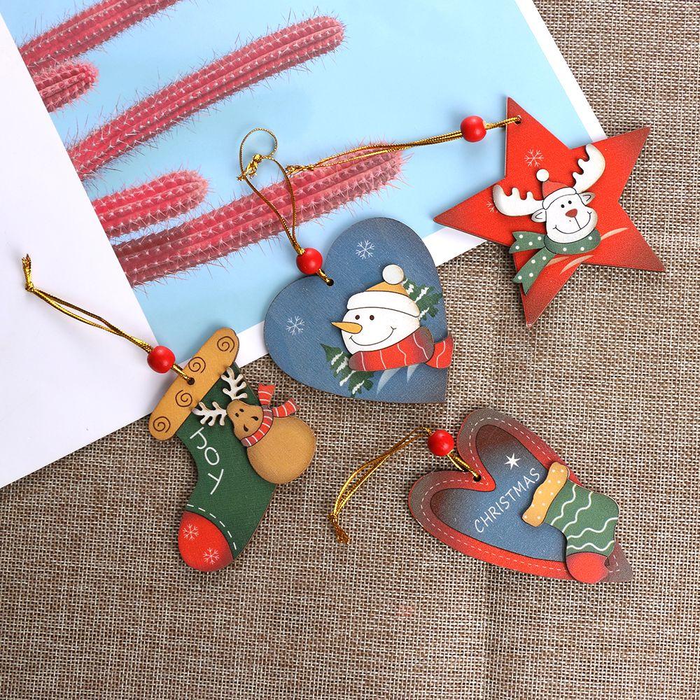 ESPO Đồ Treo Trang Trí Bằng Gỗ Hình Ông Già Noel