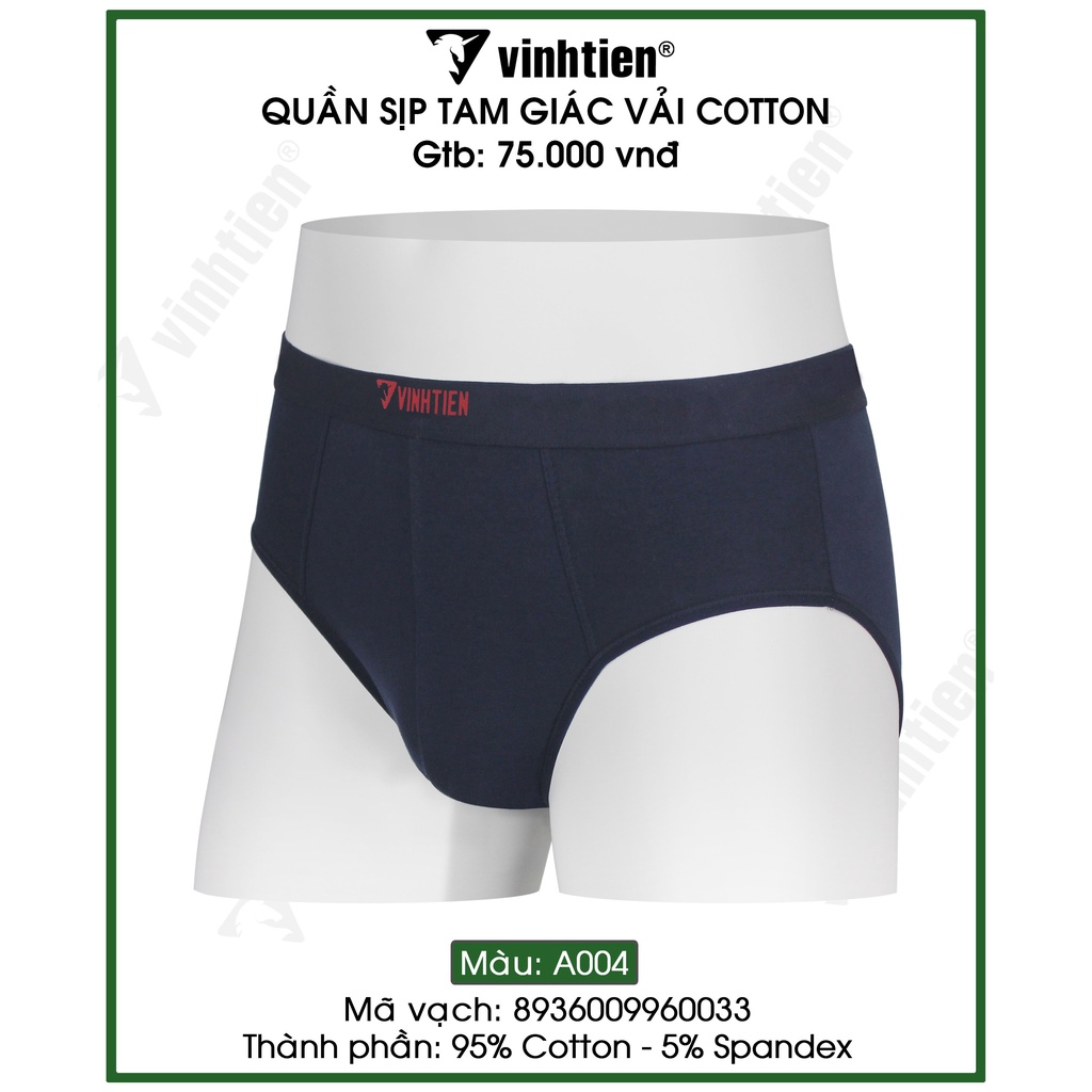 Quần Lót Tam Giác Nam Cotton Vĩnh Tiến 75 - Nhiều Màu