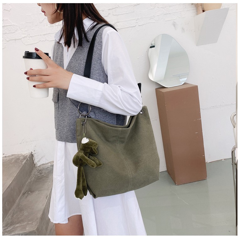 Túi đeo chéo túi đeo vai nữ CHEN vải canvas trơn đựng a4 đi học đi chơi, dây túi đeo vai da pu cao cấp TX25