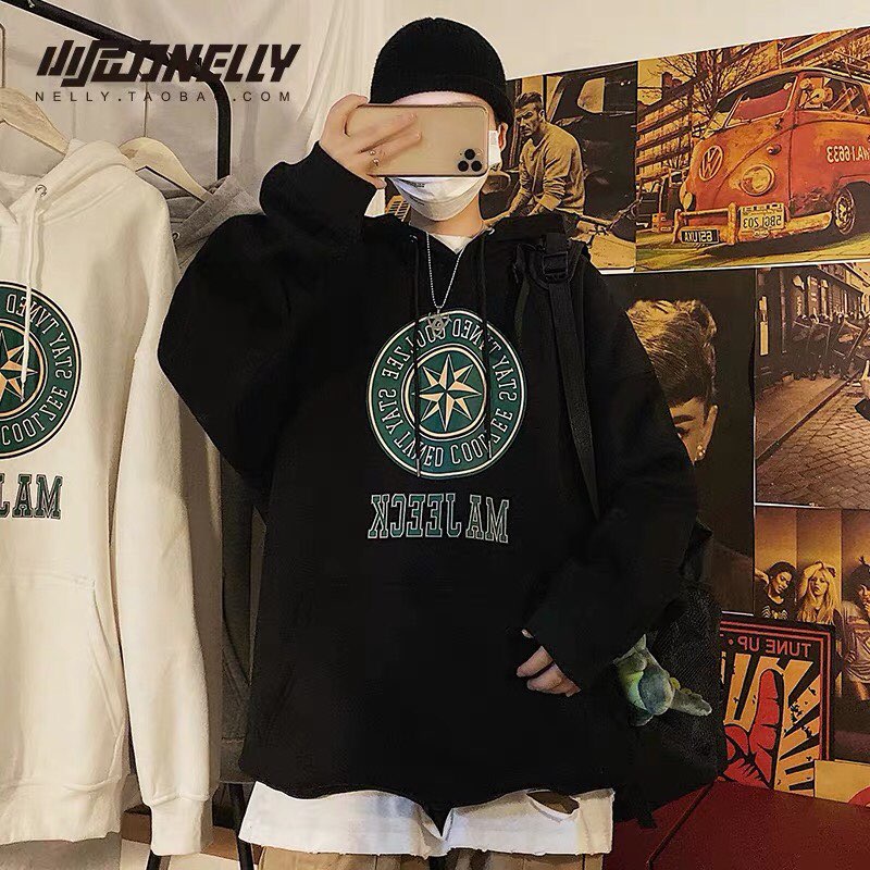 [FREESHIP](CÓ SẴN) HÀNG CHÍNH HÃNG áo nỉ NELLYHEYBIG unisex,HOODIE dáng rộng hoạ tiết chữ đơn giản mã HZZ082025CY.