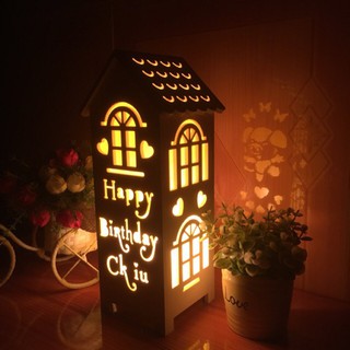 Đèn ngủ handmade khắc chữ theo yêu cầu, quà tặng ý nghĩa cho người bạn yêu thương