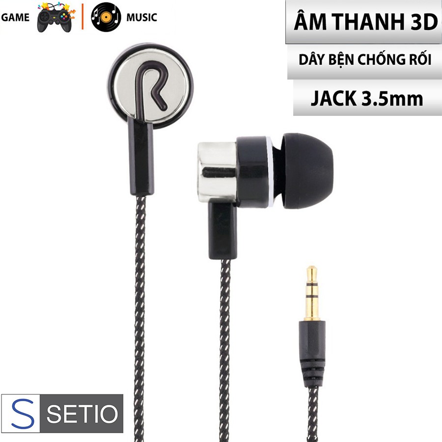 FREESHIP - Tai nghe nhét tai có dây SK-17 Extra Bass dòng tai nghe Gaming, jack 3.5mm tương thích với điện thoại